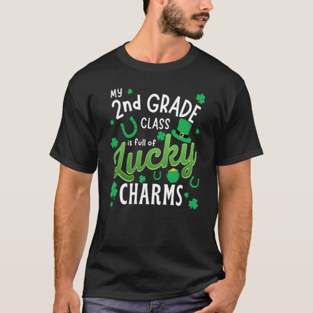 Camiseta My 2nd Grade Class Is Full Of Lucky Charms St Patr (Frente)