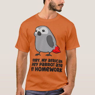 Camiseta My African Grey Parrot Ate My Homework