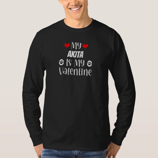 Camiseta My Akita is My Valentine Cute Valentine's Day (Frente)