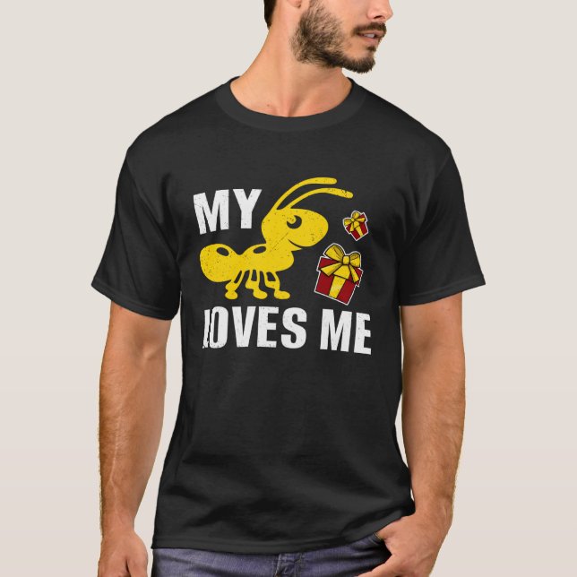 Camiseta My Ant Loves Me  Family Aunt & Nephew Niece Puns (Frente)