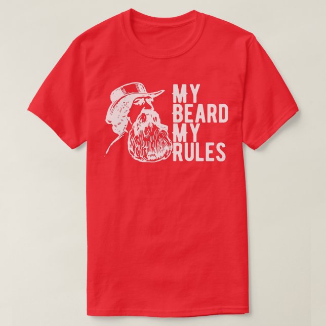 Camiseta My Beard My Rules Classic TShirt (Frente do Design)