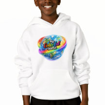 My Colorful World Rainbow Globe Hoodie