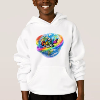 Camiseta My Colorful World Rainbow Globe Hoodie