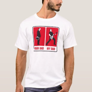 Camiseta my dad is genial player than your dad rock guitar