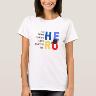 Camiseta My Dad the hero-teacher father chauffeur son