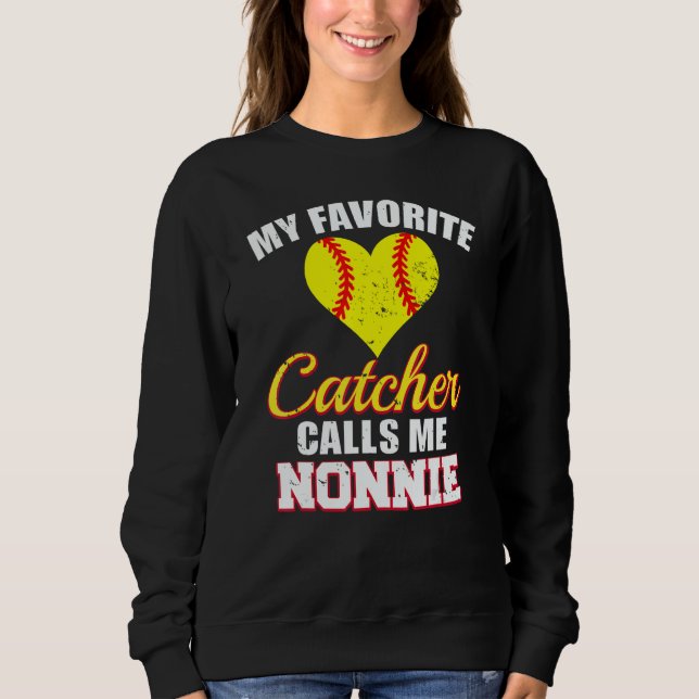 Camiseta My Favorite Catcher Calls Me Nonnie Catcher Softba (Frente)