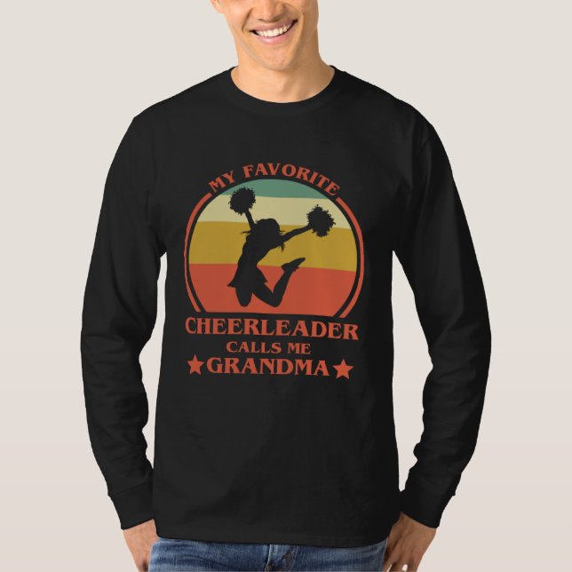 Camiseta My Favorite Cheerleader Calls Me Grandma Cheer Gra (Frente)