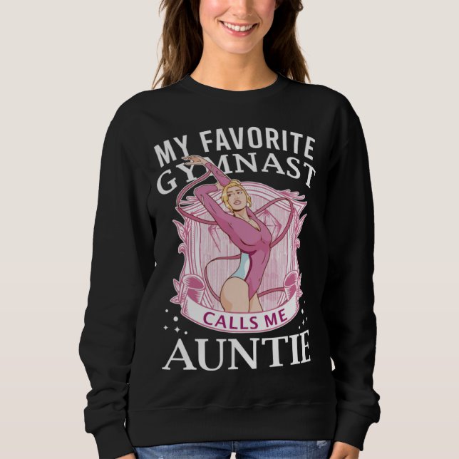 Camiseta My Favorite Gymnast Calls Me Auntie For A Gymnasti (Frente)