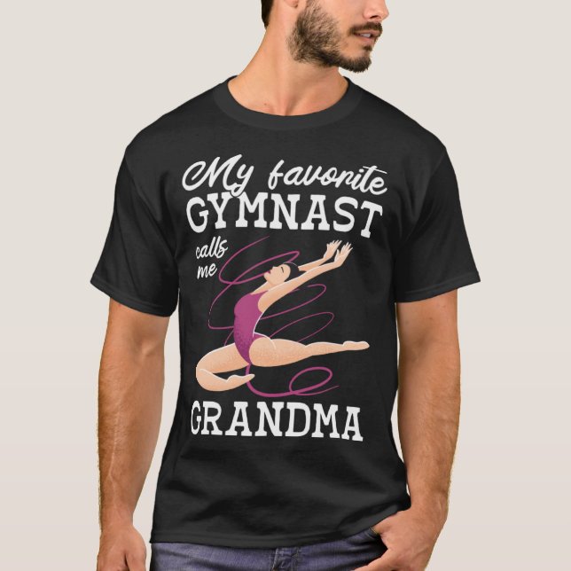 Camiseta My Favorite Gymnast Calls Me Grandma Gymnastic   6 (Frente)