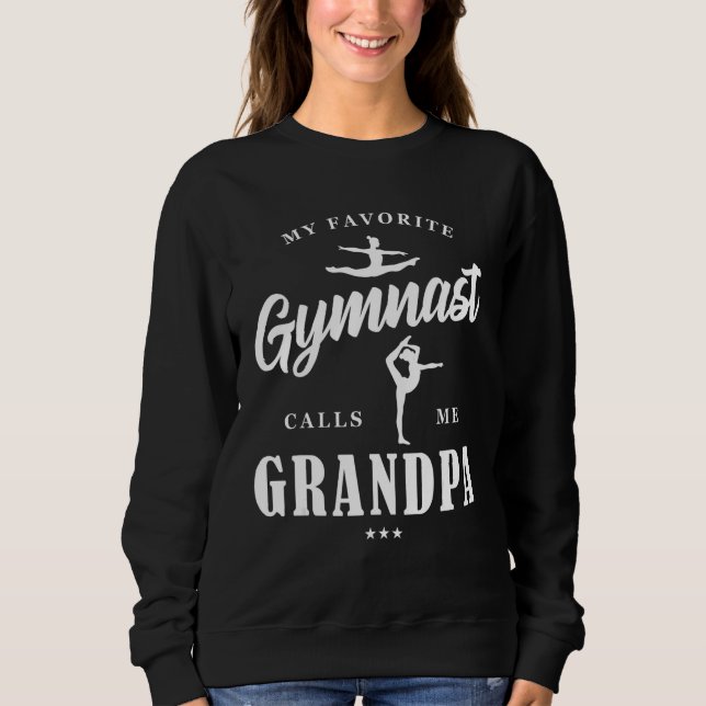 Camiseta My Favorite Gymnast Calls Me Grandpa B-Day Family  (Frente)