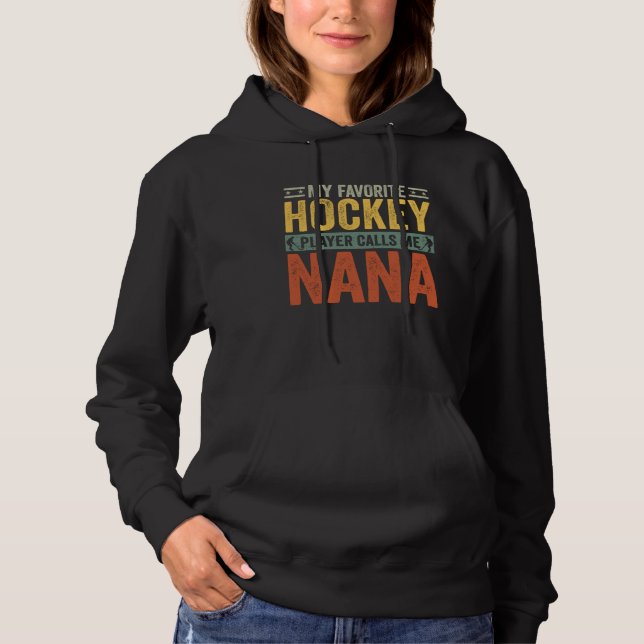 Camiseta My Favorite Hockey Player Calls Me Nana Hockey Gra (Frente)