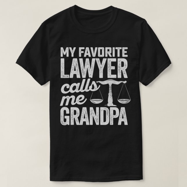 Camiseta My Favorite Lawyer Calls Me Grandpa Law State Eami (Frente do Design)