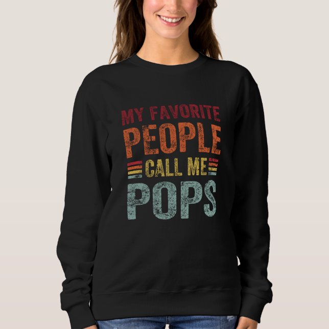 Camiseta My Favorite People Call Me Pops Papa Grandpa  1 (Frente)