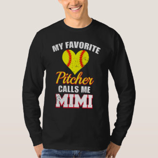 Camiseta My Favorite Pitcher Calls Me Mimi Pitcher Softball