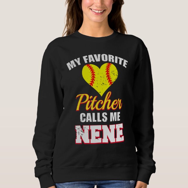 Camiseta My Favorite Pitcher Calls Me Nene Pitcher Softball (Frente)