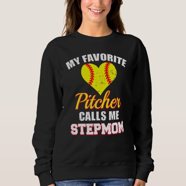 Camiseta My Favorite Pitcher Calls Me Stepmom Pitcher Softb (Frente)