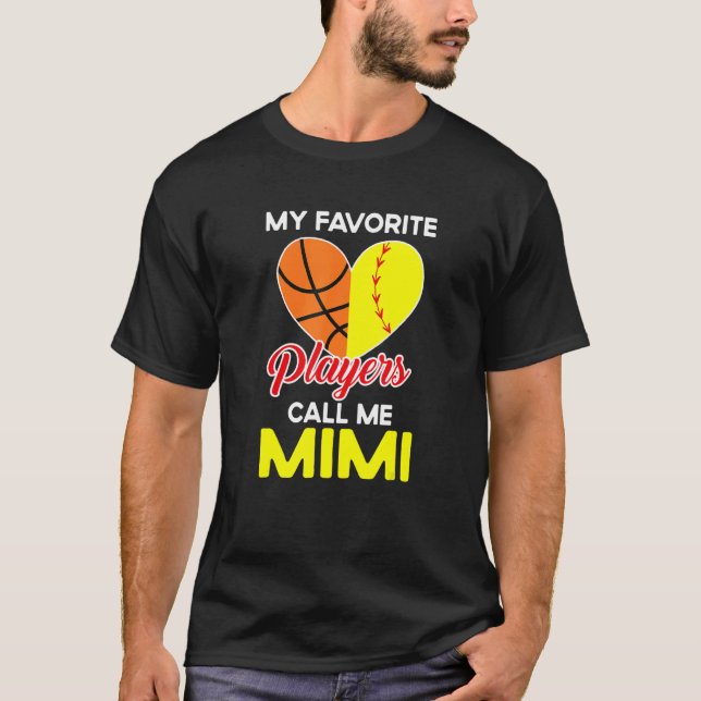 Camiseta My Favorite Players Call Me Mimi Softball Basketba (Frente)