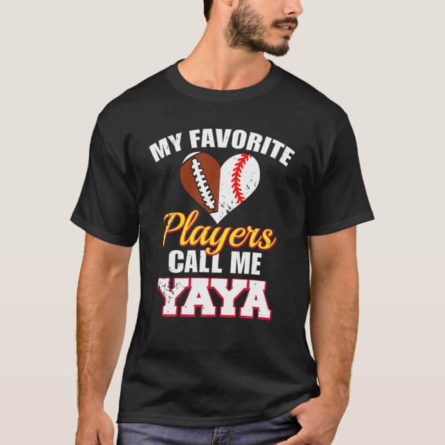 Camiseta My Favorite Players Call Me Yaya Football Baseball (Frente)