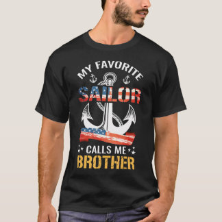 Camiseta My Favorite Sailor Calls Me Brother Usa Flag Ancho