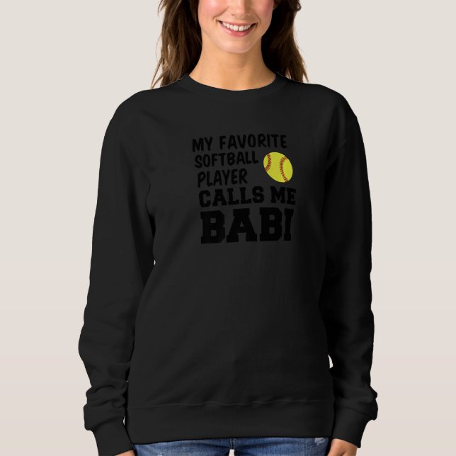 Camiseta My Favorite Softball Player Calls Me Babi Czech Gr (Frente)