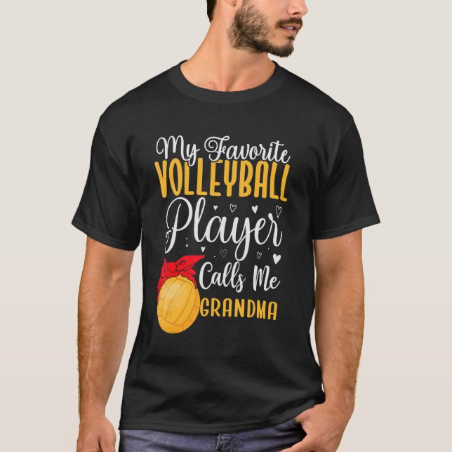Camiseta My Favorite Volleyball player calls me Grandma Cut (Frente)