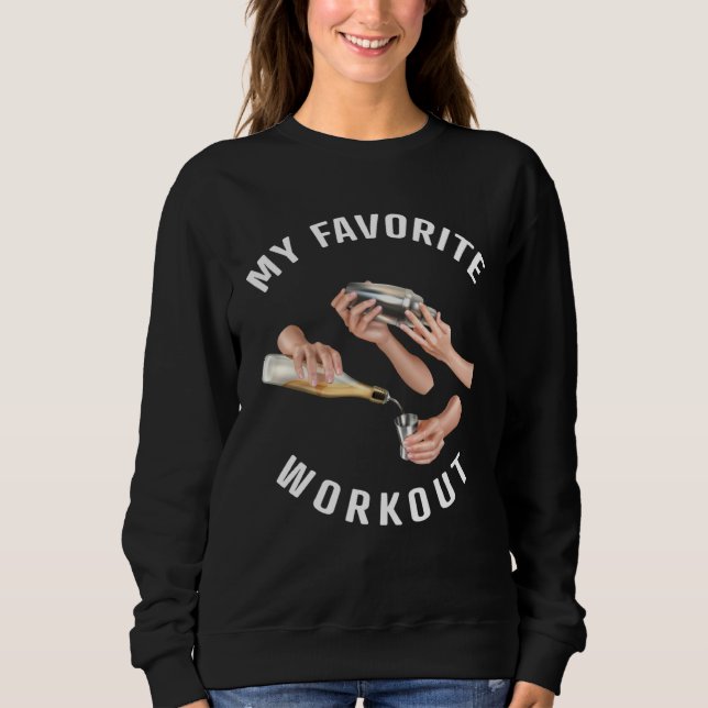 Camiseta My Favorite Workout  Bartender (Frente)