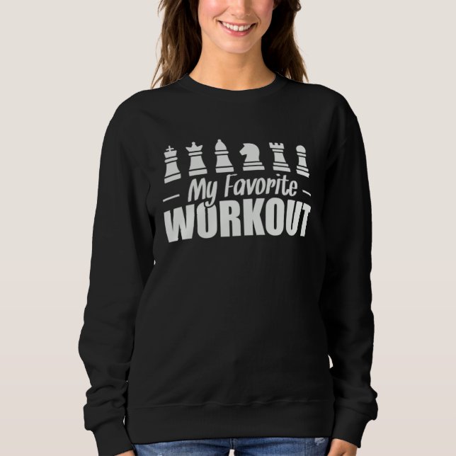Camiseta My Favorite Workout Chess Brain Training (Frente)