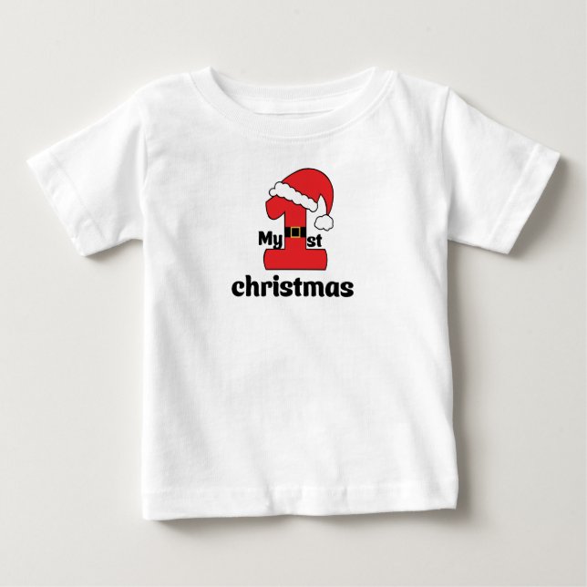 Camiseta My first Christmas Baby T-S, Baby shower Gift, (Frente)