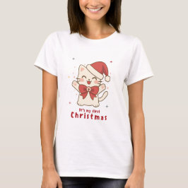 Camiseta My First Christmas Cute Cat Design