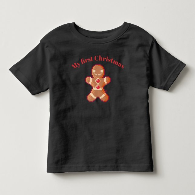Camiseta My first Christmas pixel art, pixelart (Frente)