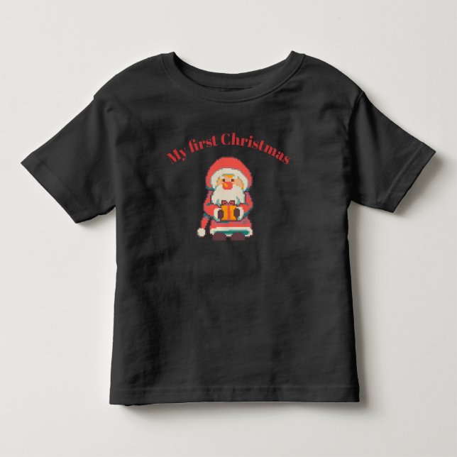 Camiseta My first Christmas pixel art, pixelart (Frente)
