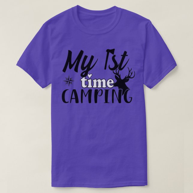 Camiseta My First time Camping 1st Time Camping (Frente do Design)