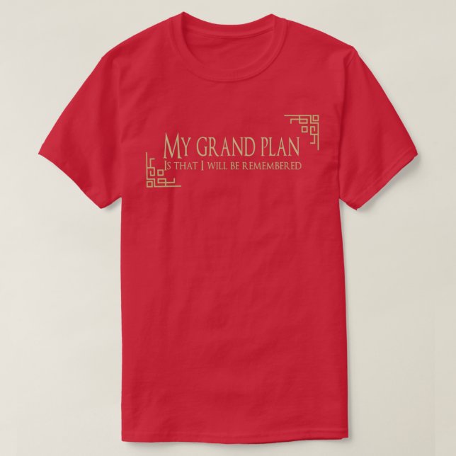 Camiseta My Grand Plan From PJO Musical (Frente do Design)