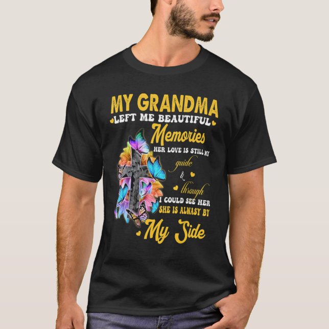 Camiseta My Grandma Left Me Beautiful Memories Her Love My  (Frente)