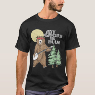 Camiseta My Grass Is Blue Banjo Bear   Hippie Grizzly2