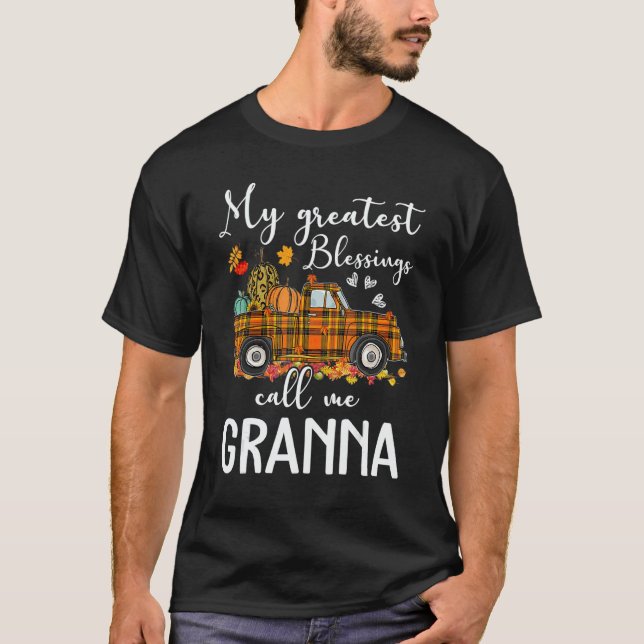 Camiseta My Greatest Blessings Call Me Granna Autumn (Frente)