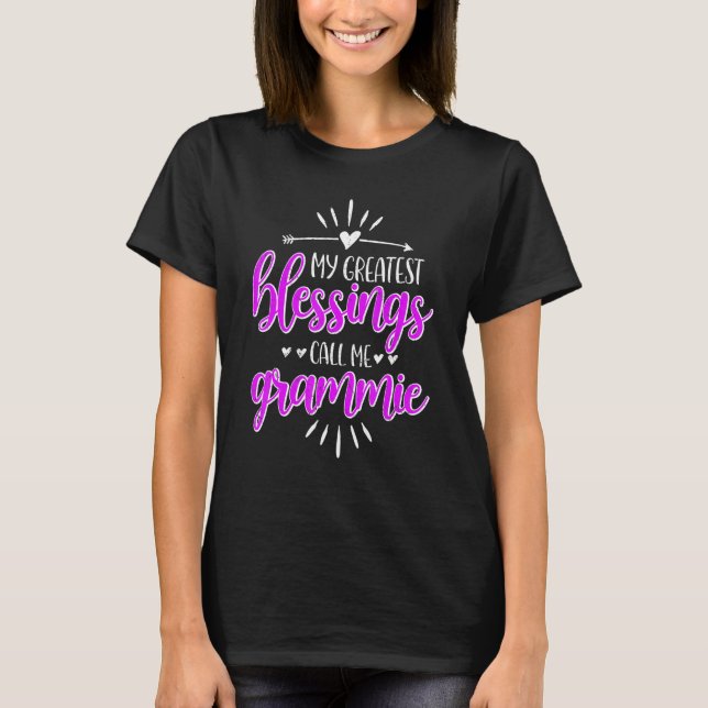 Camiseta My Greatest Blessings Call Me Memaw Grammie (Frente)