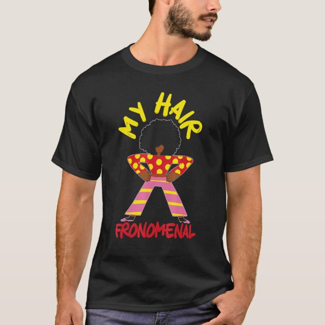 Camiseta My Hair Fronemal Afrocentric Black Pride Afro Hair (Frente)