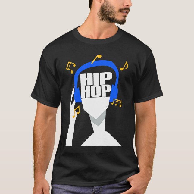 Camiseta My headphones plays only Hip Hop  1 (Frente)