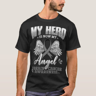 Camiseta My Hero Is Now My Angel Brain Cancer Neurosurgeons