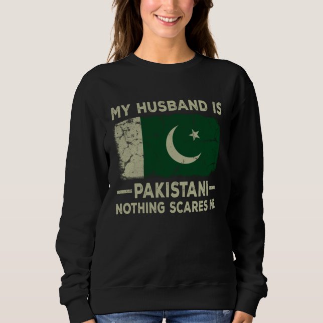 Camiseta My Husband is Pakistani Nothing Scares Me Wife (Frente)