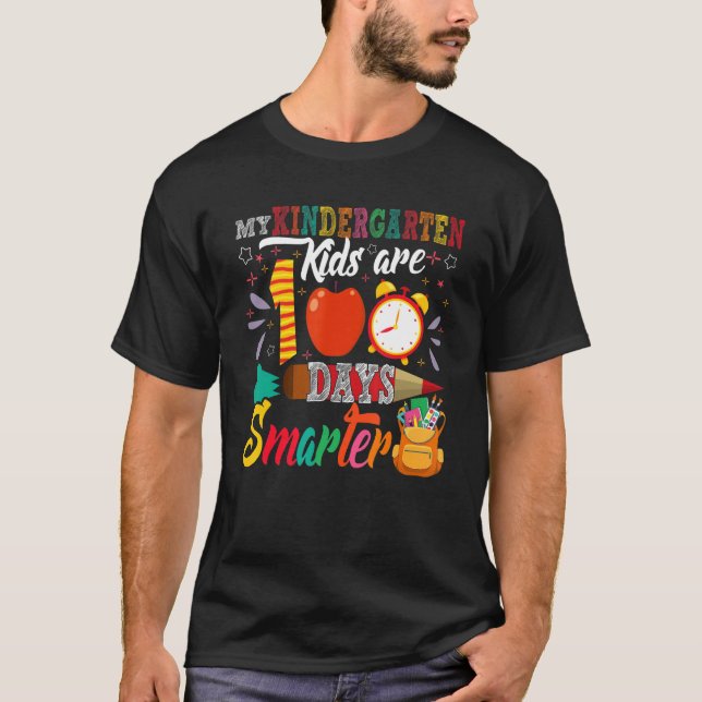 Camiseta My Kindergarten Kids Are 100 Days Smarter 100 Days (Frente)