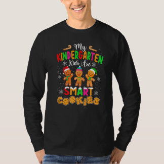 Camiseta My Kindergarten Kids Are Smart Cookies Christmas T
