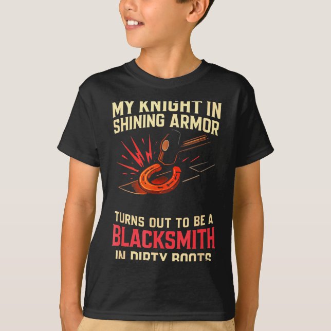 Camiseta My Knight In Shining Funny Blacksmith Wife Women F (Frente)