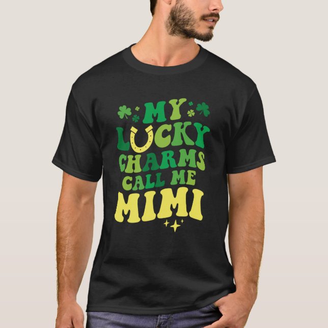Camiseta My Lucky Charms Call Me Mimi Groovy St Patrick's D (Frente)