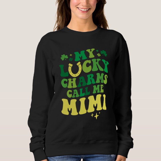 Camiseta My Lucky Charms Call Me Mimi Groovy St Patrick's D (Frente)