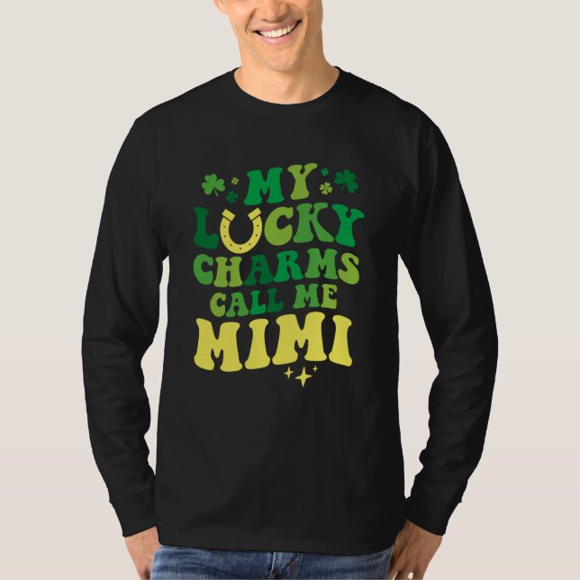 Camiseta My Lucky Charms Call Me Mimi Groovy St Patrick's D (Frente)