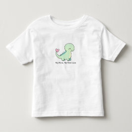 Camiseta My Mom, My First Love Cute Dino Shirt for Kids