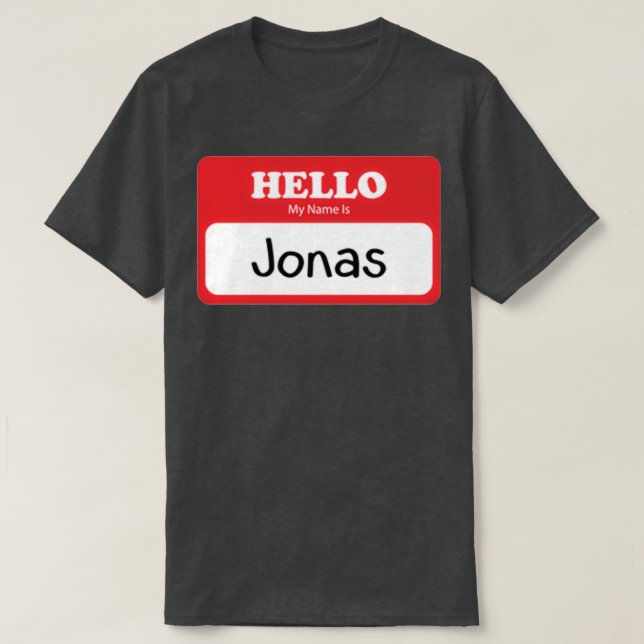 Camiseta My Name Is Jonas (Frente do Design)