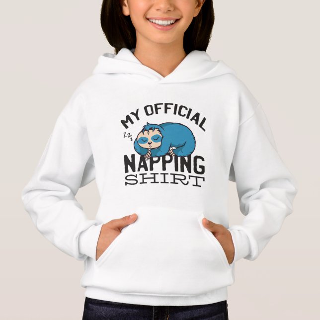 Camiseta My official napping shirt - Lazy sleeping Sloth (Frente)